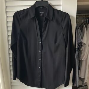 Black Button-Up Shirt Ann Taylor